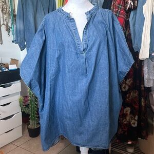 Oversized denim/chambray top 3x